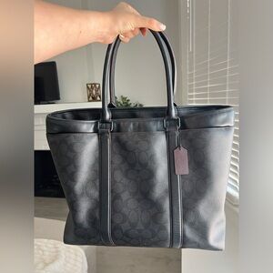 COACH F23211 Signature Business Tote Bag black